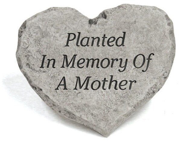 Heart Stone Planted In Memory Of A Mother Memorial Shaped Tribute 